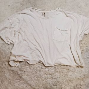 Free People slouchy white tee